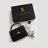 Noshia Luxury Black Gift Set – Handbag, Perfume & Watch | Premium Gift for Her
