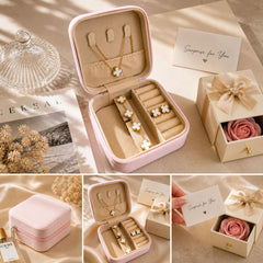 Luxury Clover Jewelry Set –Necklace, Bracelet & Earrings Gift Box for Women
