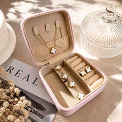 Luxury Clover Jewelry Set –Necklace, Bracelet & Earrings Gift Box for Women