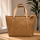 Elegant Tan Tote Bag for Women – Minimalist Everyday Shoulder Handbag