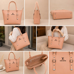 Elegant Peach Tote Bag for Women – Luxury Style Shoulder Handbag