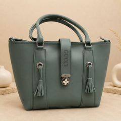 Elegant Sage Green Tote Bag for Women – Luxury Style Shoulder Handbag