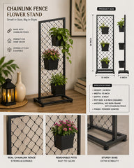Mini Chainlink Flower Stand – 3 Pot