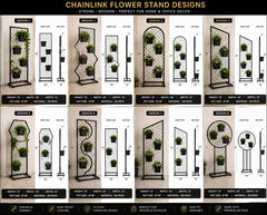 Designer Chainlink Flower Stand Collection