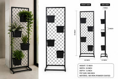 4-Tier Vertical Plant Stand with Pots | Metal Indoor & Outdoor Plant Rack