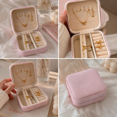 Elegant Gold Bow Jewelry Set for Women – Necklace, Bracelet & Earrings Gift Set
