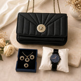 3-in-1 Women’s Combo Set – Elegant Bag, Wristwatch & Jewelry Gift Set