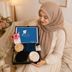 Perfect Hijab Gift Box for Her | 4 Premium Chiffon Hijabs plus Accessories