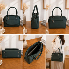 Elegant Dark Green Shoulder Handbag for Women – Premium Everyday Tote Bag