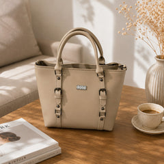 Elegant Beige Tote Bag for Women – Premium Stylish Shoulder Handbag