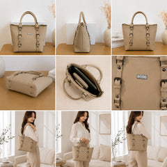Elegant Beige Tote Bag for Women – Premium Stylish Shoulder Handbag