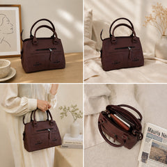 Elegant Maroon Tote Handbag for Women – Premium Stylish Shoulder Bag