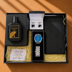 Luxury Gift Box for Men – Perfume, Wallet, Watch & Cufflinks
