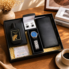 Luxury Gift Box for Men – Perfume, Wallet, Watch & Cufflinks