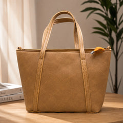 Elegant Tan Tote Bag for Women – Minimalist Everyday Shoulder Handbag