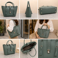 Elegant Sage Green Tote Bag for Women – Luxury Style Shoulder Handbag