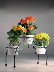 3-Tier Metal Plant Stand | Decorative Flower Pot Holder for Home & Garden