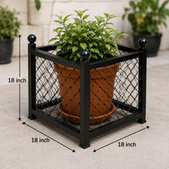 Square Metal Planter Stand – 18 Inch