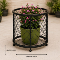 Round Metal Planter Stand – 16 Inch
