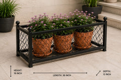 Rectangular Metal Planter Stand – 36 Inch