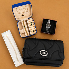 Noshia Midnight Elegance Luxury Gift Box for Her – Handbag, Jewelry Set, Watch & Bracelet