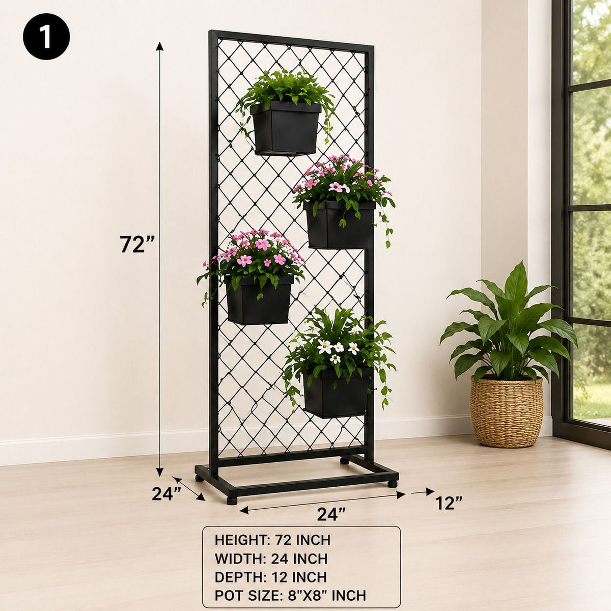 Premium Chainlink Metal Flower Stand for Indoor & Outdoor Décor